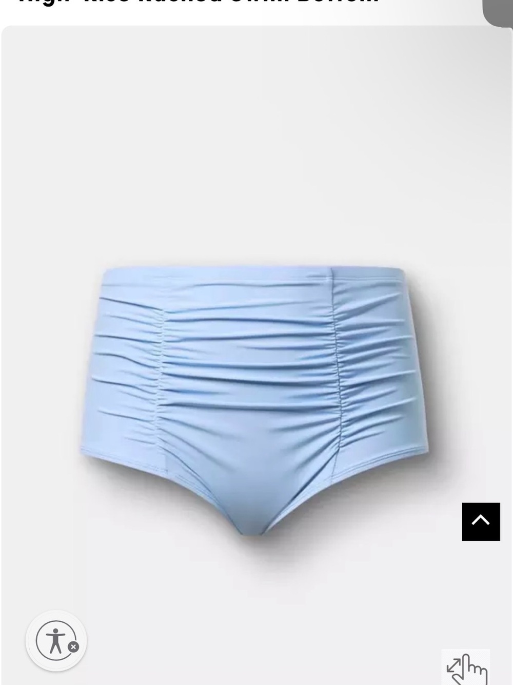 torrid Light Blue High-Rise Ruched Bikini Bottom